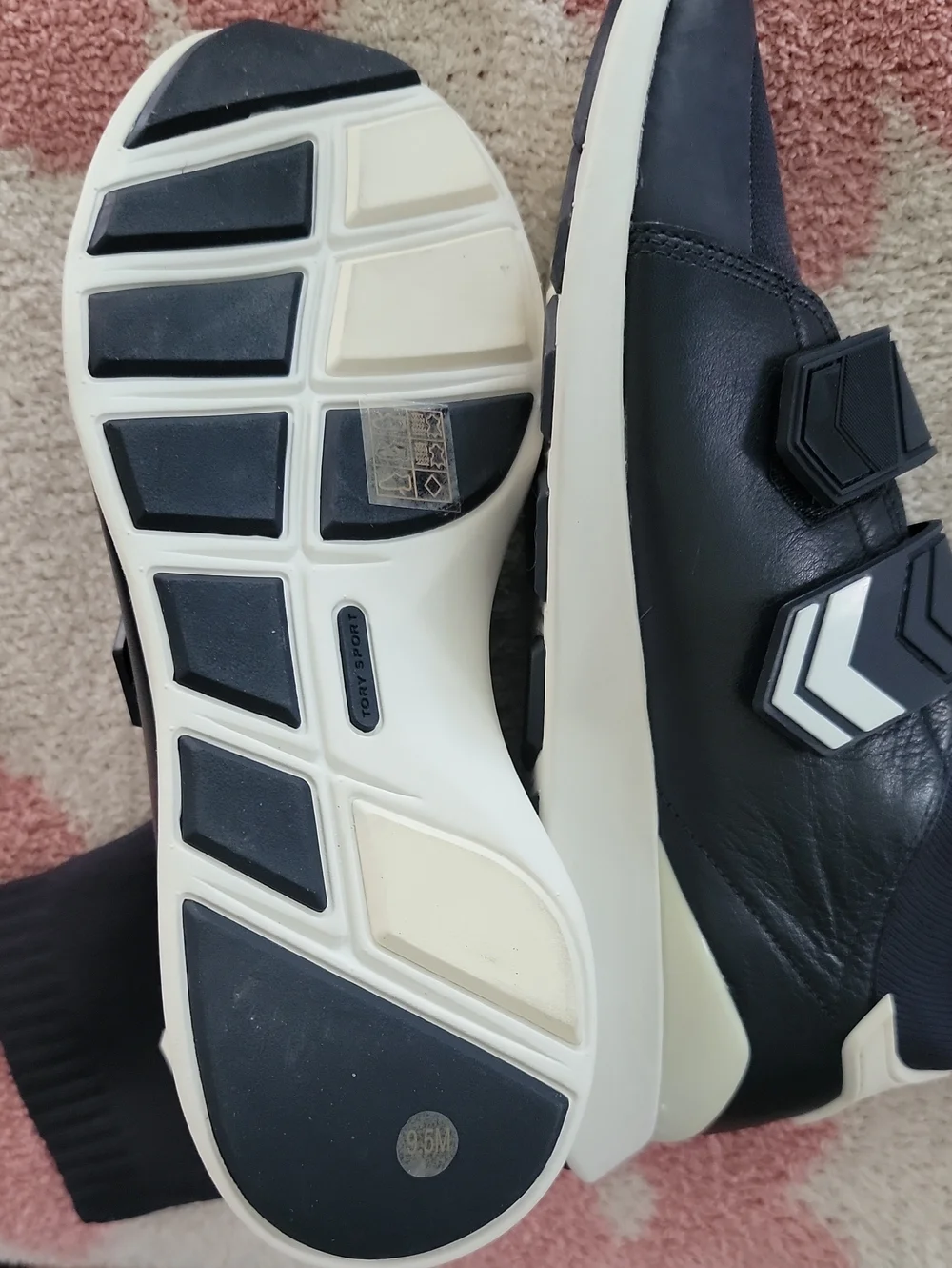 Tory Sport by Tory Burch Chevron Strap Sock Sneakers. Navy Women's Size 9.5 NWOT